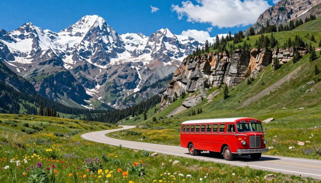 Going-to-the-Sun Road with mountain vista