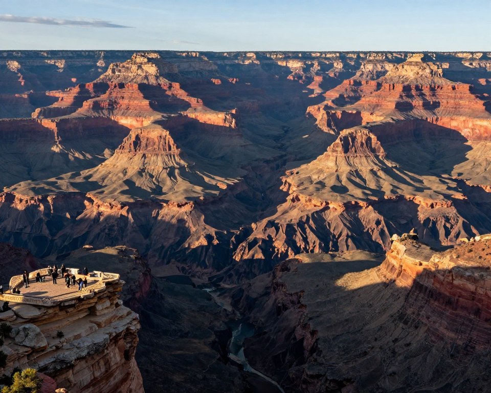 Grand Canyon National Park dramatic vista from South Rim